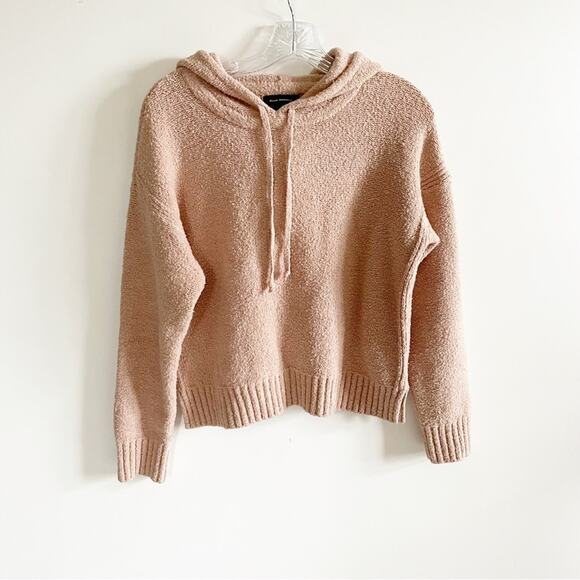 Club Monaco Pale Pink Pullover Boucle Hoodie - Picture 4 of 9